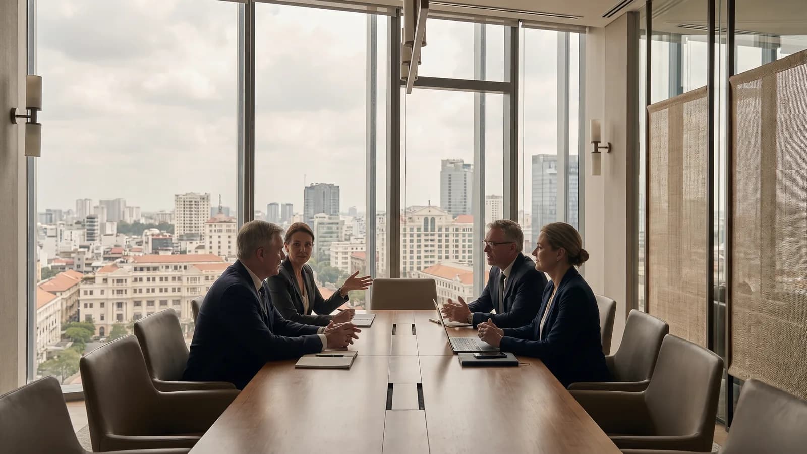 Senior executives in a Ho Chi Minh City boardroom